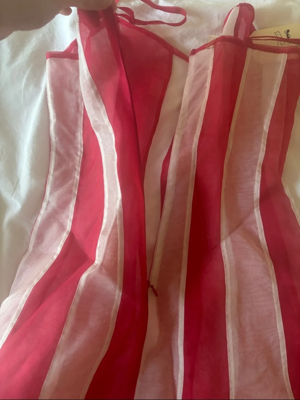 NWT Fashion Brand Company Red/White Stripe Mini - Picture 12 of 13